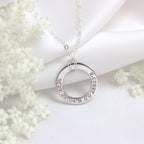 Personalised Sterling Silver Coordinate Circle Necklace