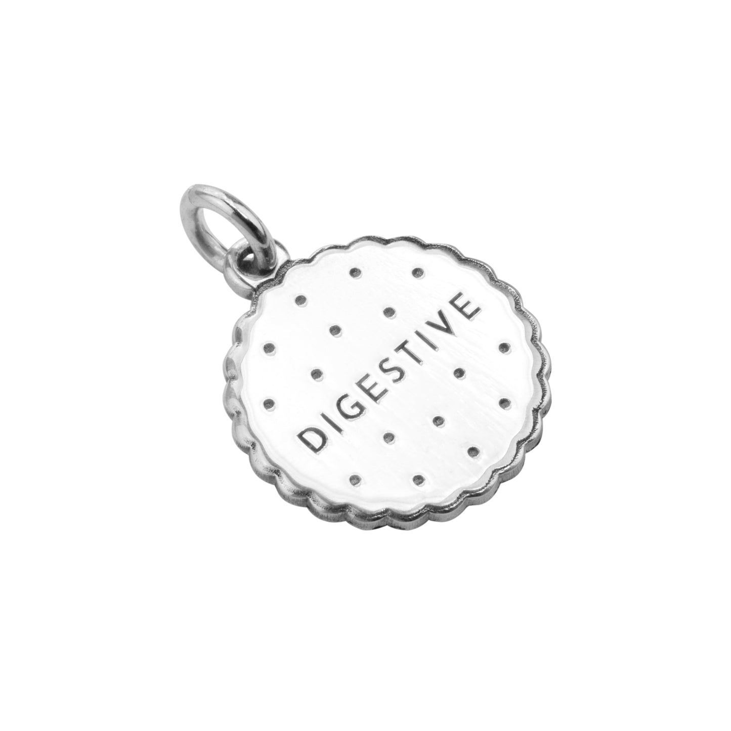 Personalised Sterling Silver Classic Biscuit Charm