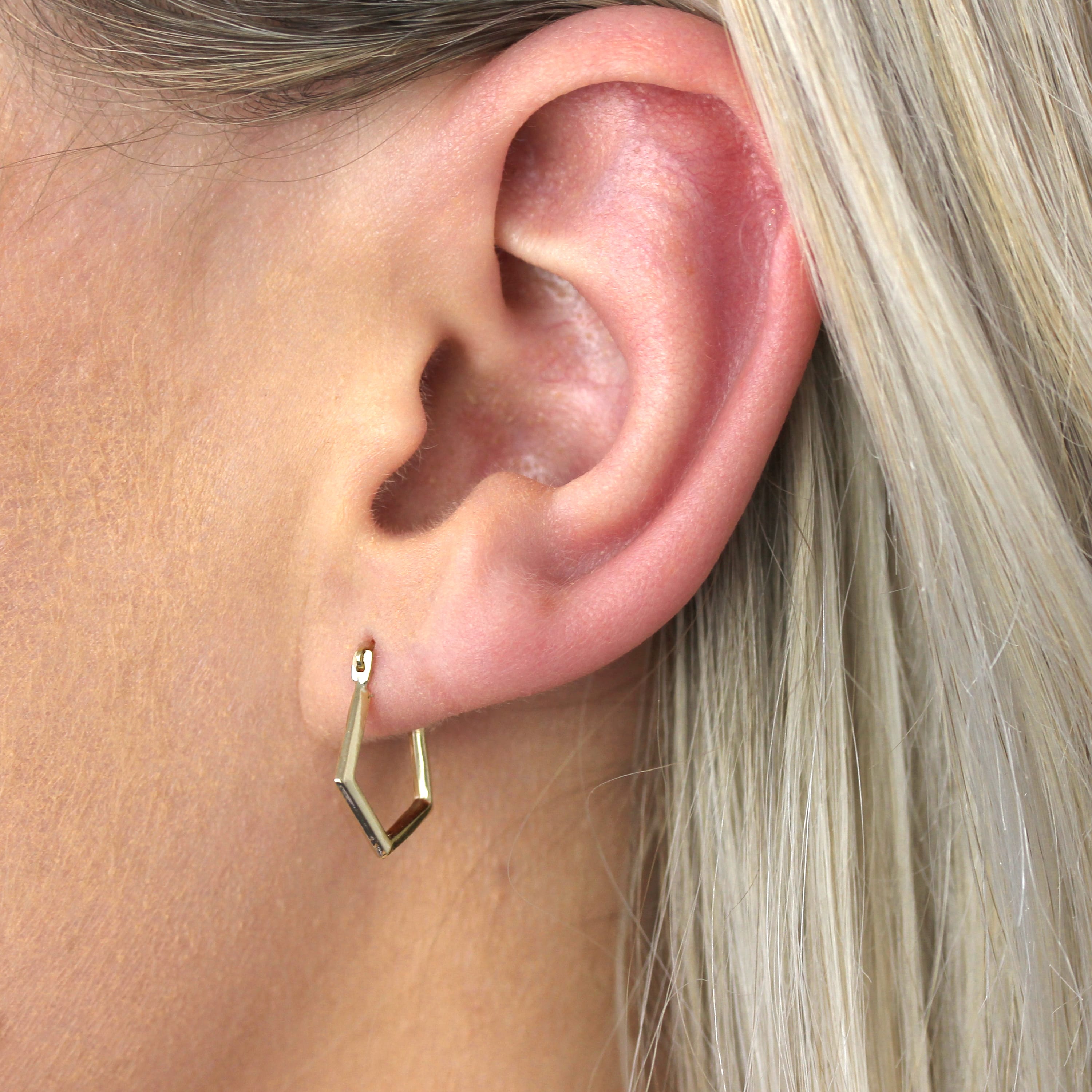 9ct Gold Geometric Hoop Earrings Set