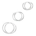 Light Sterling Silver Everyday Hoops Set