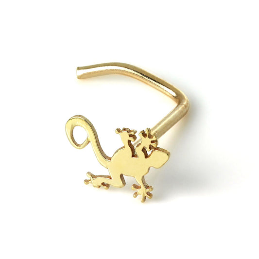 9ct Gold Gecko Nose Screw - jewellerybox