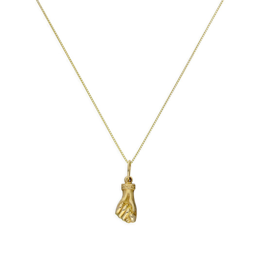 9ct Gold Hand Pendant Necklace 16 - 20 Inches