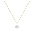 9ct Gold & Clear CZ Crystal Pendant Necklace 16 - 20 Inches