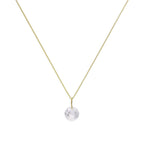 9ct Gold & Clear CZ Crystal Pendant Necklace 16 - 20 Inches