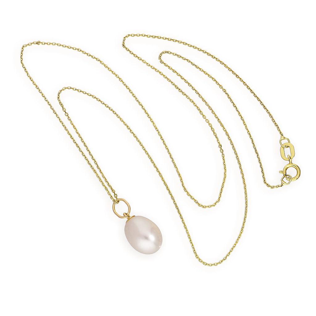 9ct Gold & Freshwater Pearl Pendant Necklace 16 - 20 Inches