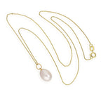 9ct Gold & Freshwater Pearl Pendant Necklace 16 - 20 Inches
