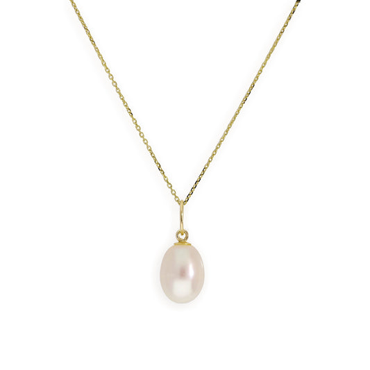 9ct Gold & Freshwater Pearl Pendant Necklace 16 - 20 Inches