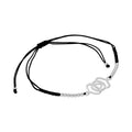 Sterling Silver & Black Cord Third Eye Chakra Bracelet