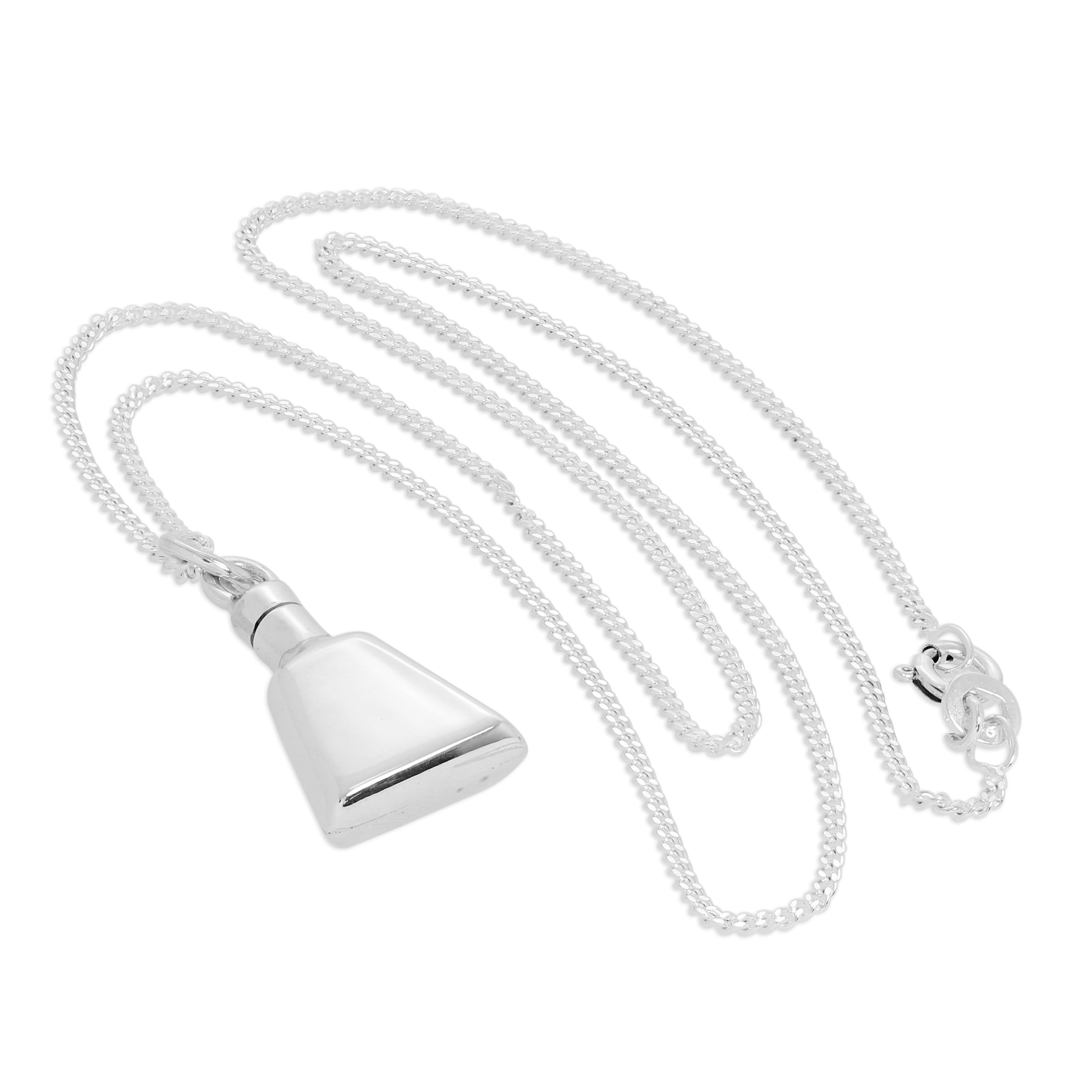 Sterling Silver Opening Perfume Bottle Pendant Necklace 16 - 24 Inches