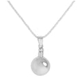 Sterling Silver Round Opening Perfume Bottle Pendant Necklace 16 - 24 Inches