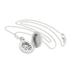 Sterling Silver Oval Locket with Cut Out Filigree Design on Chain 16 - 24 Inches