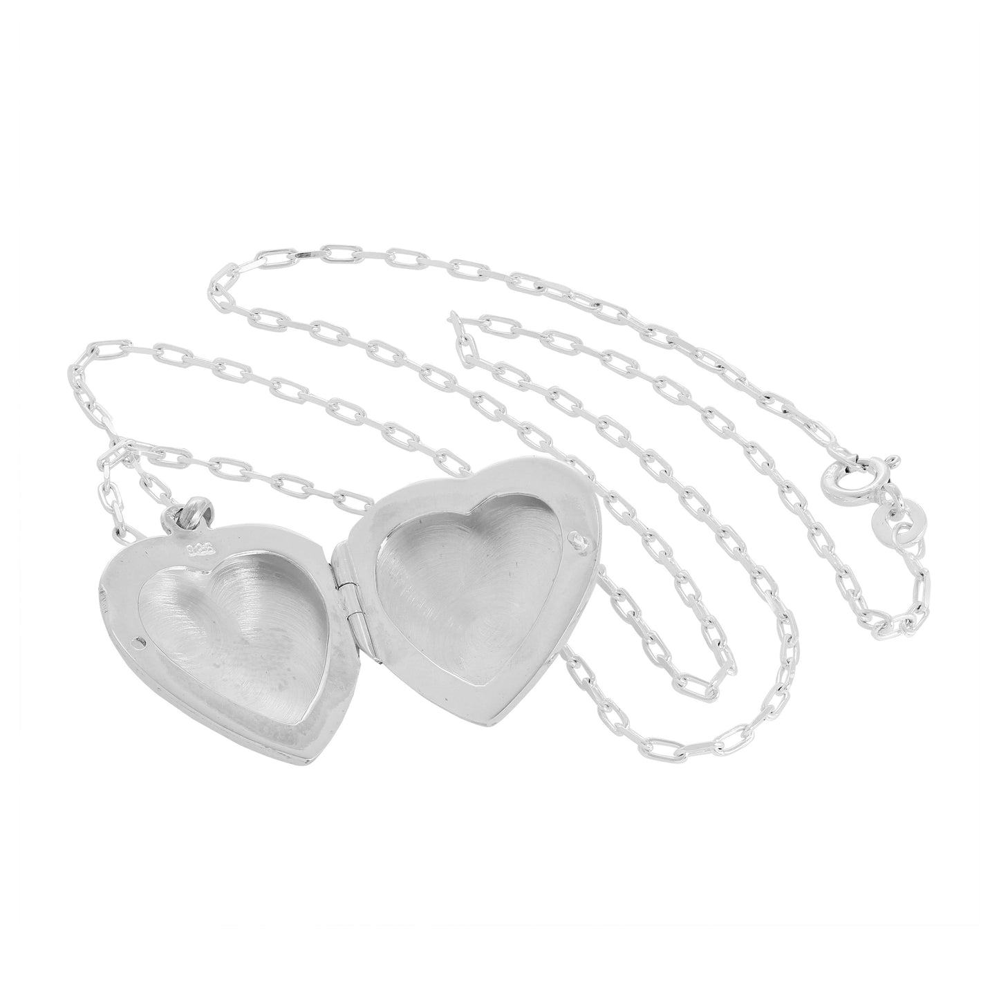 Sterling Silver Claddagh Heart Locket on Chain 16 - 24 Inches