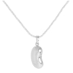 Sterling Silver Bean Pendant Necklace 16 - 24 Inches