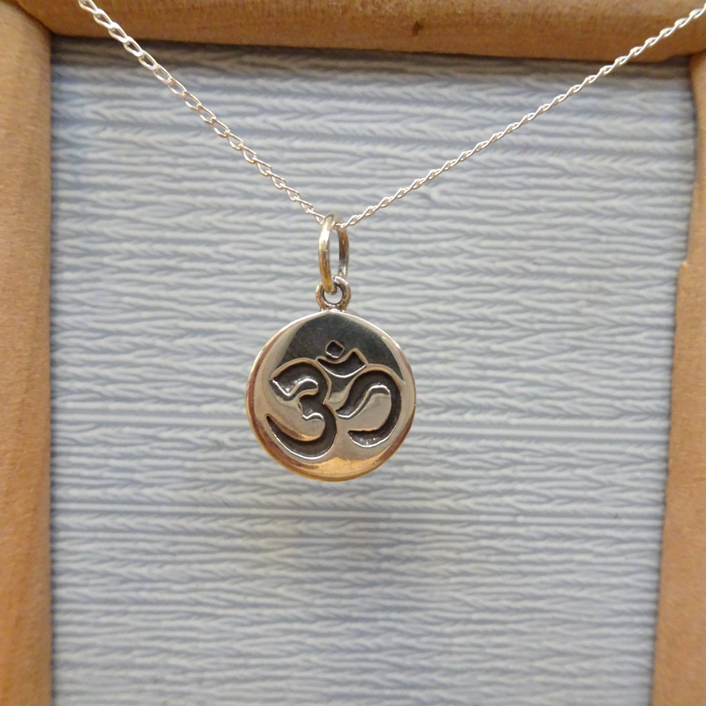 Sterling Silver Round Omh Pendant Necklace 14 - 32 Inches