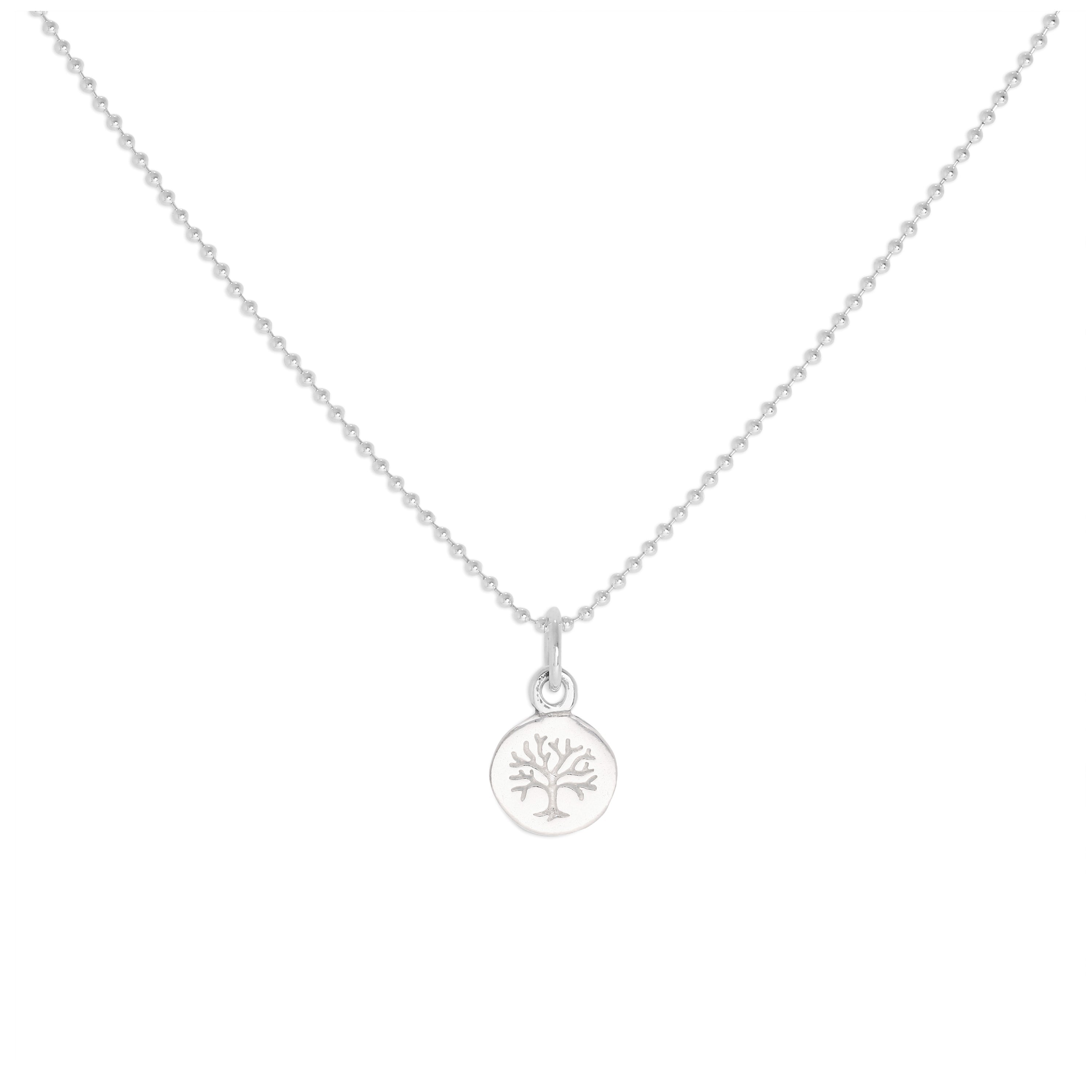 Tiny Sterling Silver Tree of Life Pendant Necklace 14 - 22 Inches
