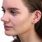 Sterling Silver & 6mm Oval Abalone Stud Earrings