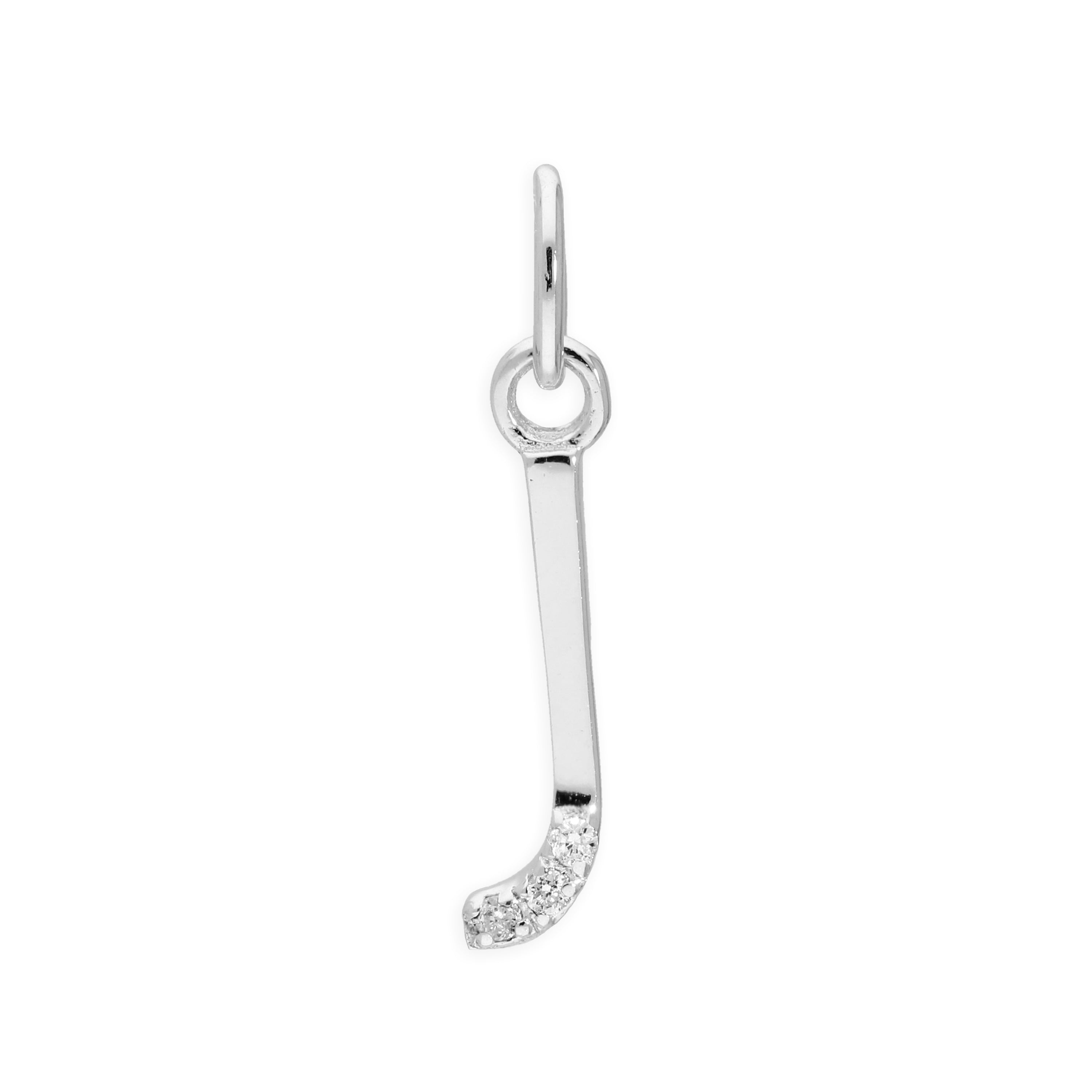 Sterling Silver & Triple 1.2pt Diamond Alphabet Letter Pendant A - Z