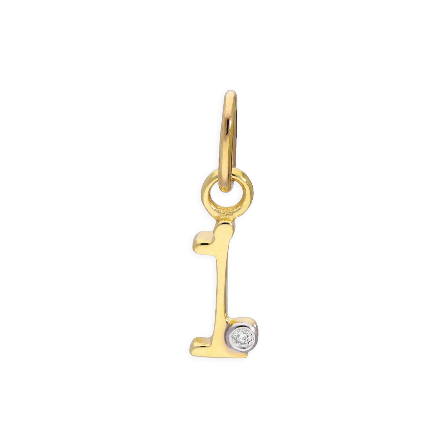 9ct Yellow Gold 0.4pts Diamond Alphabet Letter Pendant A - Z