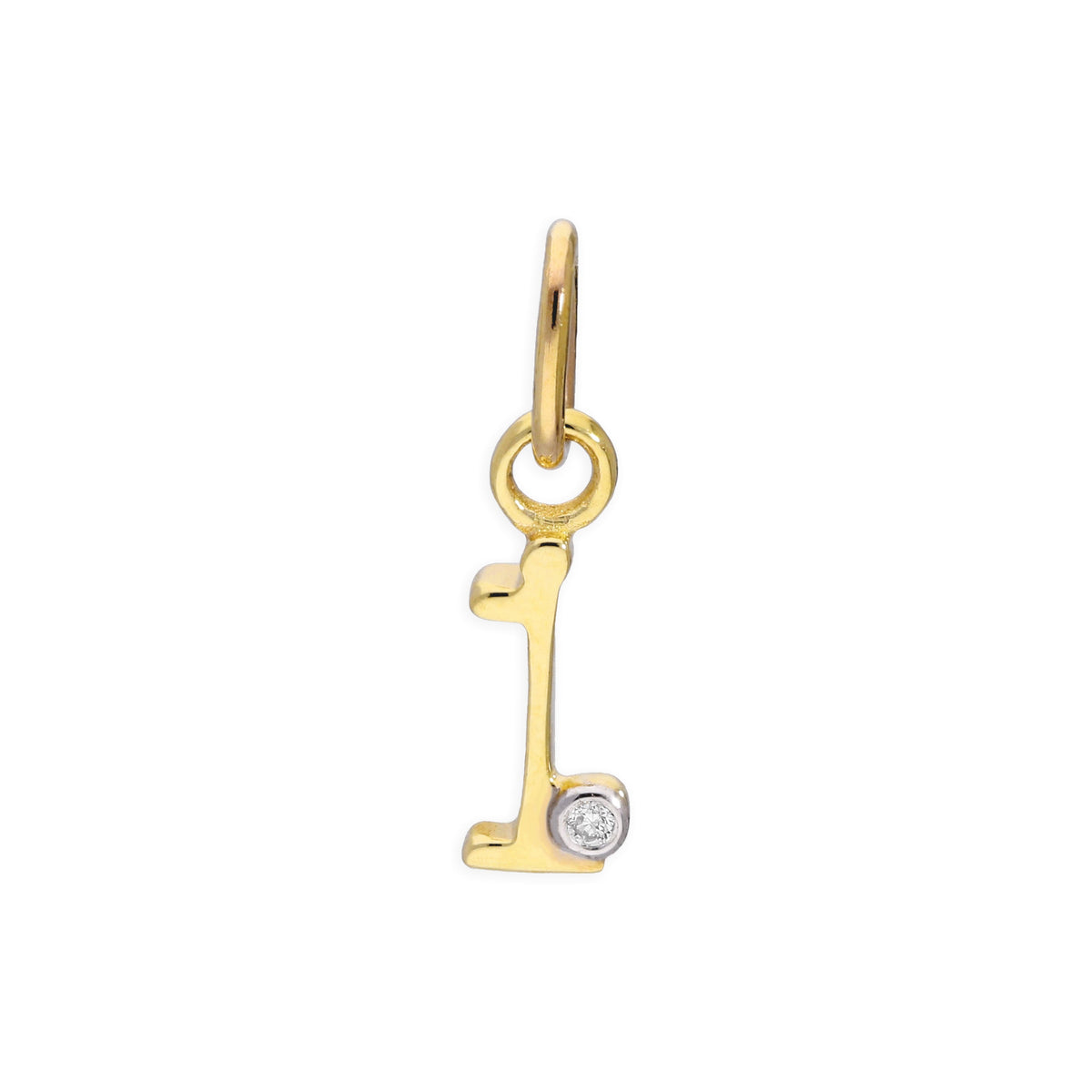 9ct Yellow Gold 0.4pts Diamond Alphabet Letter Pendant A - Z