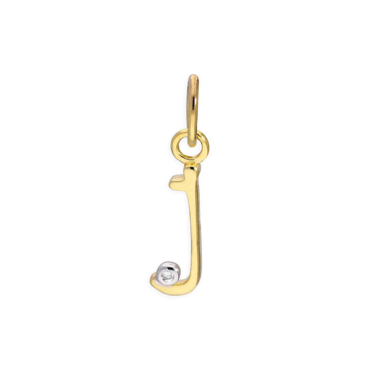 9ct Yellow Gold 0.4pts Diamond Alphabet Letter Pendant A - Z