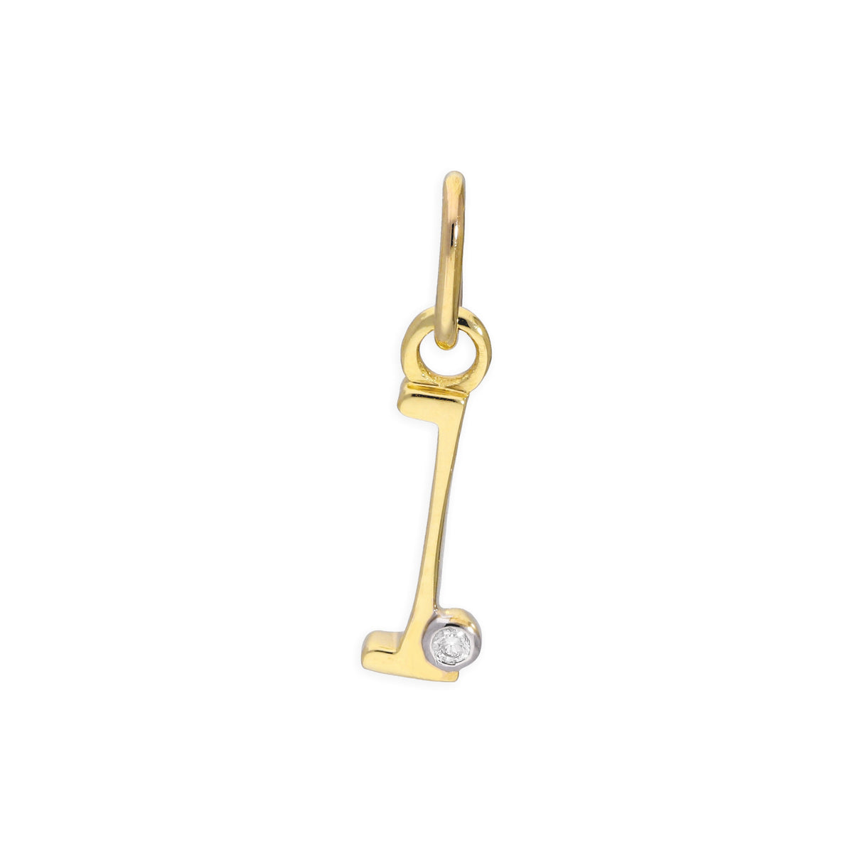 9ct Yellow Gold 0.4pts Diamond Alphabet Letter Pendant A - Z