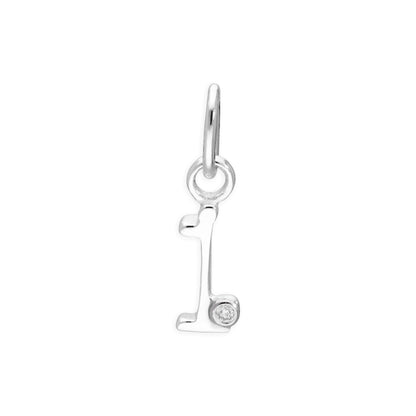 Sterling Silver 0.4pts Diamond Alphabet Letter Pendant A - Z
