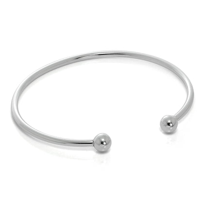 Solid Sterling Silver Torque Mens Bangle