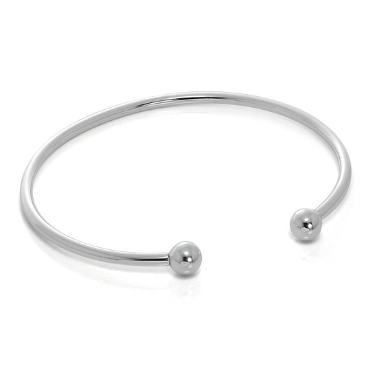 Solid Sterling Silver Torque Mens Bangle