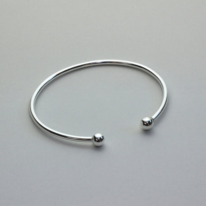 Solid Sterling Silver Torque Mens Bangle