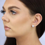Sterling Silver Sea Shell Stud Earrings