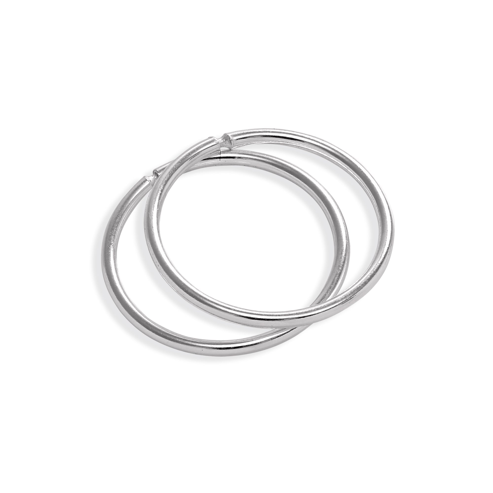 Sterling Silver Lightweight Sleeper Hoop Earrings 8mm - 22mm