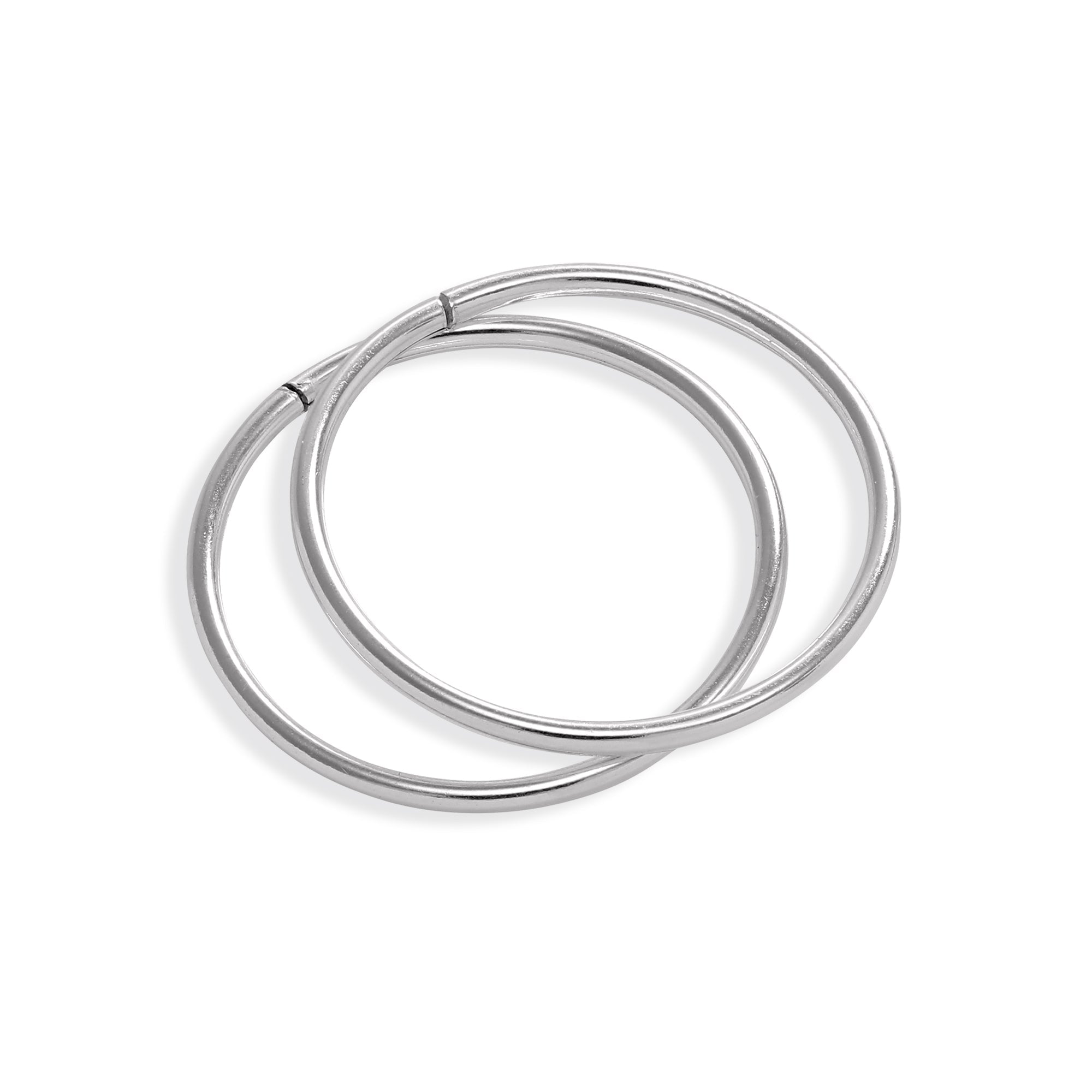 Sterling Silver Lightweight Sleeper Hoop Earrings 8mm - 22mm