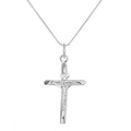 Large Sterling Silver Crucifix Cross Pendant Necklace 14 - 28 Inches
