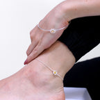 Sterling Silver Daisy Bangle