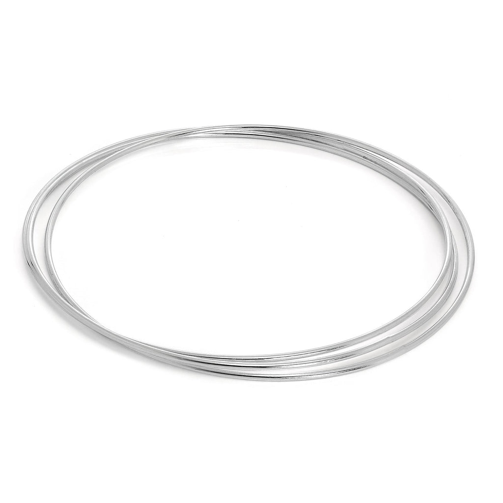 Sterling Silver Maidens Triple Russian Bangle