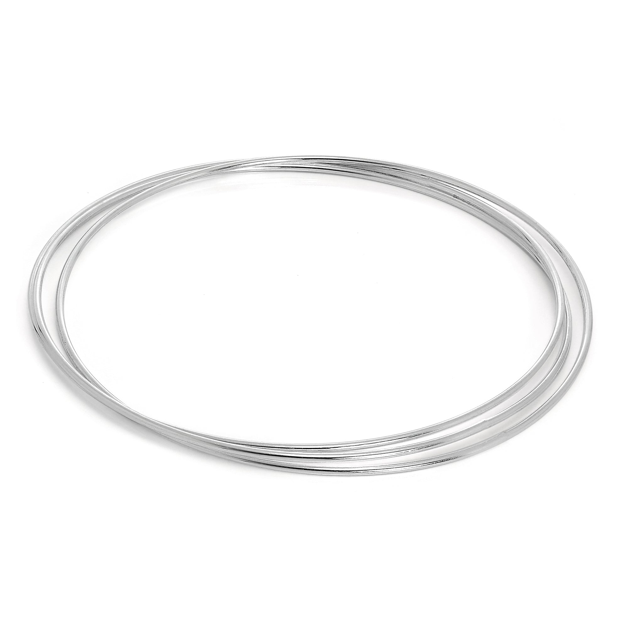 Sterling Silver Maidens Triple Russian Bangle