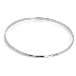 Simple Sterling Silver Plain 3mm Bangle