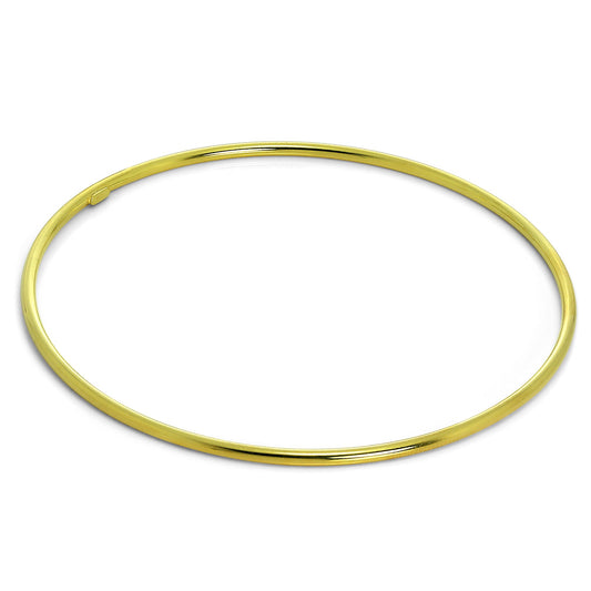 Light Gold Plated Sterling Silver 2mm Stacking Bangle