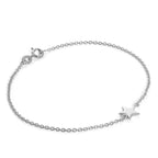 Fine Sterling Silver Star Belcher Chain Bracelet