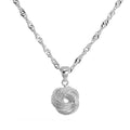 Sterling Silver Knot Necklace on 18 Inch Singapore Chain