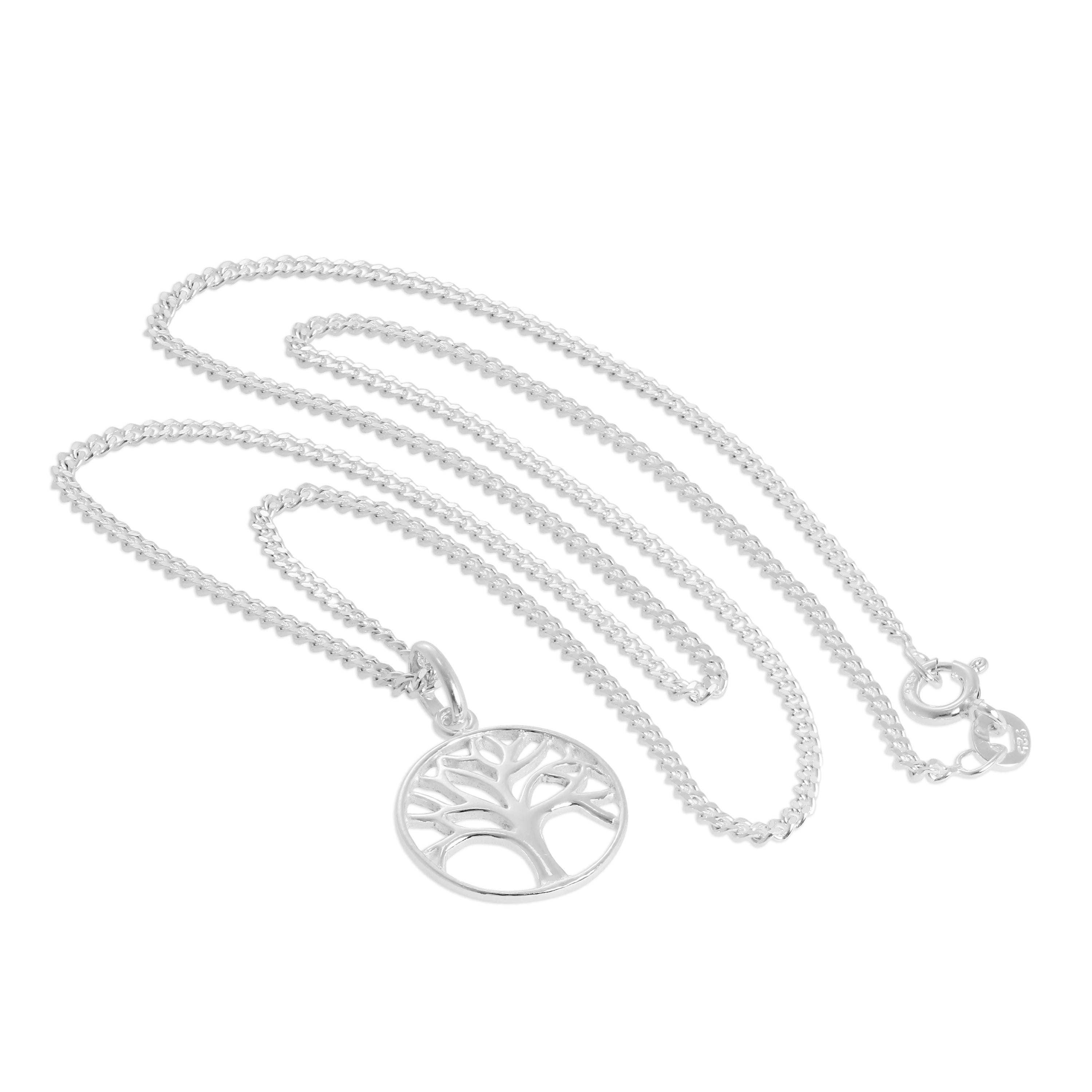 Sterling Silver Tree of Life Necklace 16 - 24 Inches