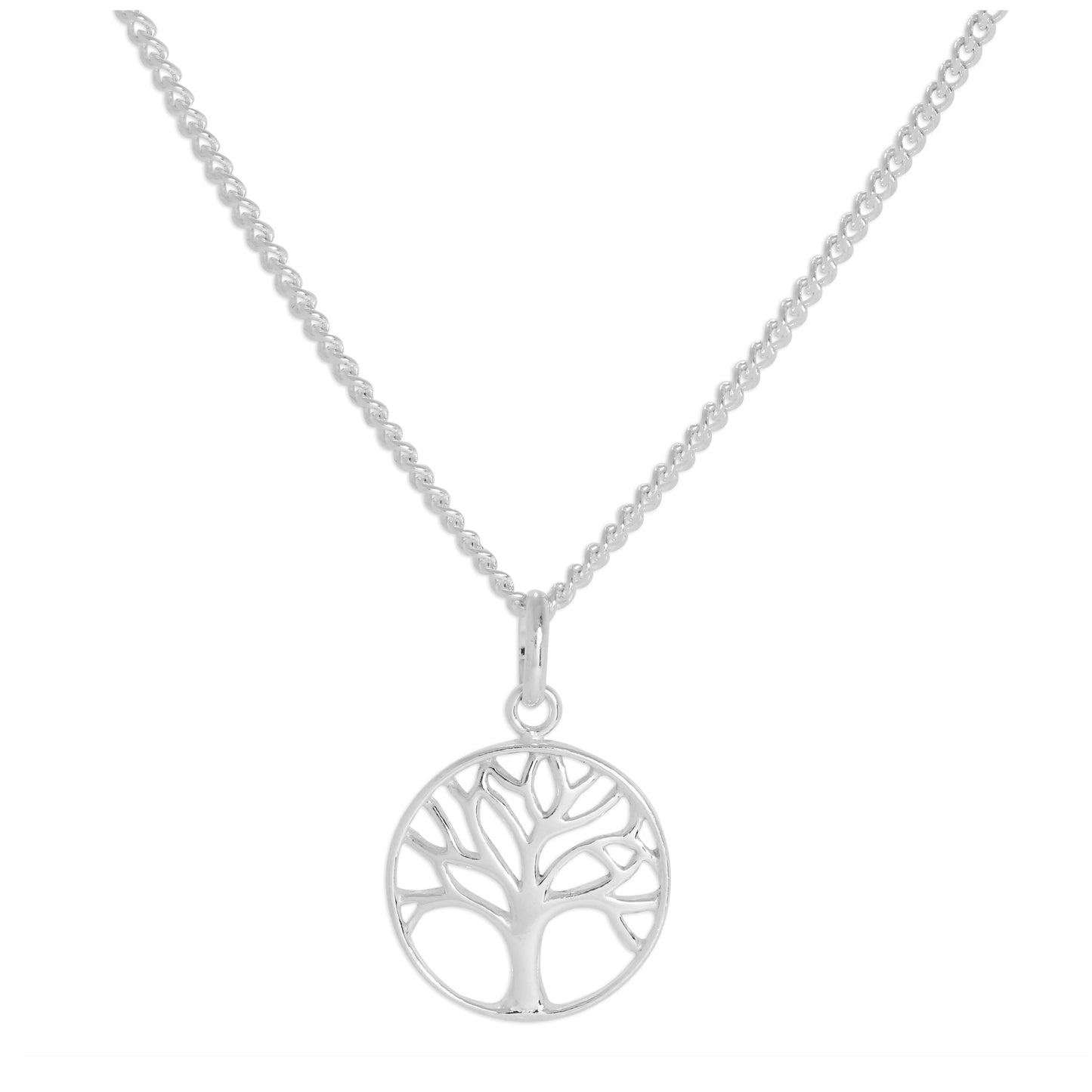 Sterling Silver Tree of Life Necklace 16 - 24 Inches