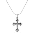 Sterling Silver Gothic Cross Pendant Necklace 14 - 28 Inches