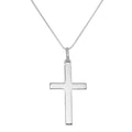 Large Plain Sterling Silver Cross Pendant Necklace 14 - 28 Inches