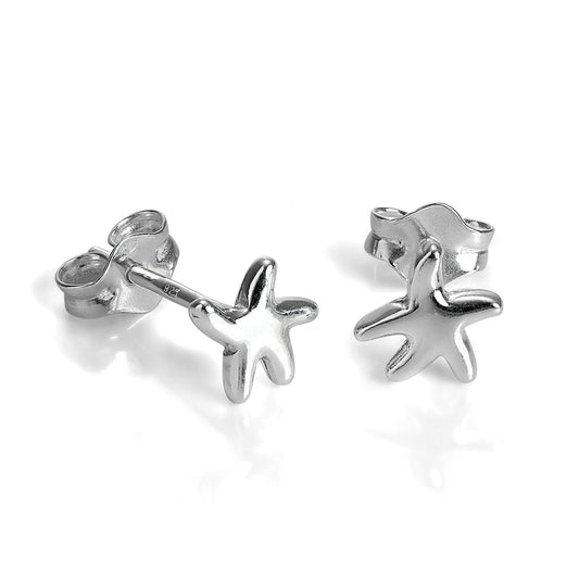 Small Sterling Silver Starfish Stud Earrings