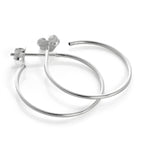 Sterling Silver Open 20mm Hoop Stud Earrings