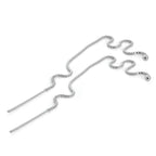 Sterling Silver 2mm Ball Pull Through Earrings