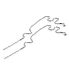 Sterling Silver 2mm Ball Pull Through Earrings