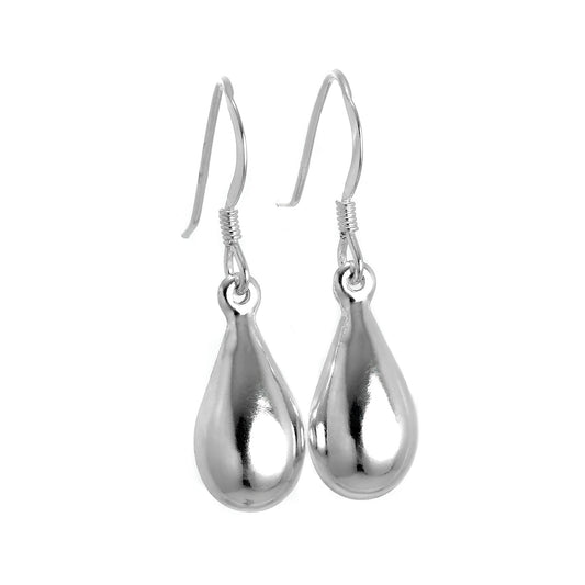 Sterling Silver Pear-Shaped Dangle Earrings