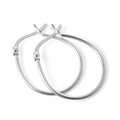 Plain Sterling Silver Thin 19mm Hoop Earrings